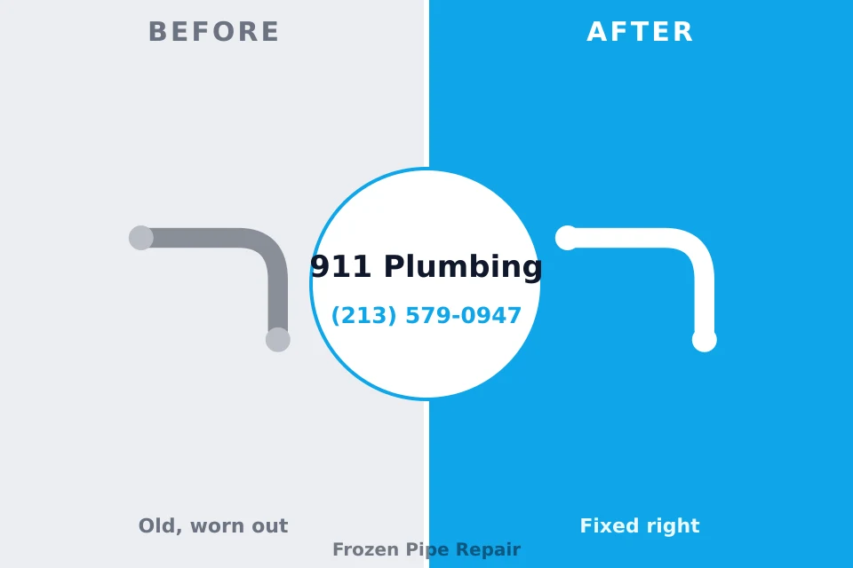 Before and after: plumbing repair Cottage Grove, MN
